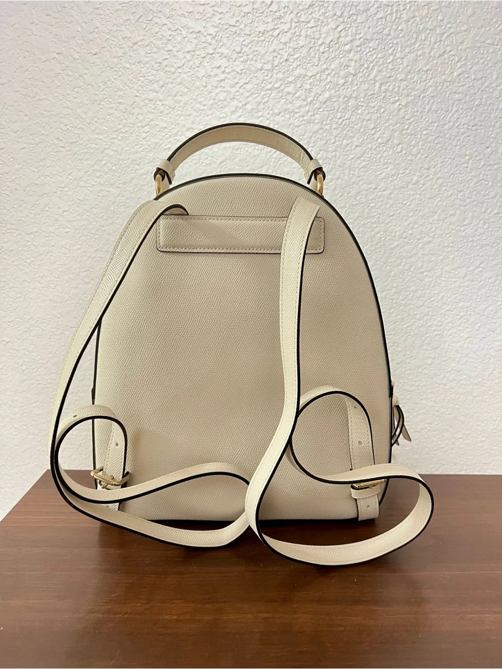 Coach Jordyn Leather Backpack in White Chalk (Style No. 76624)